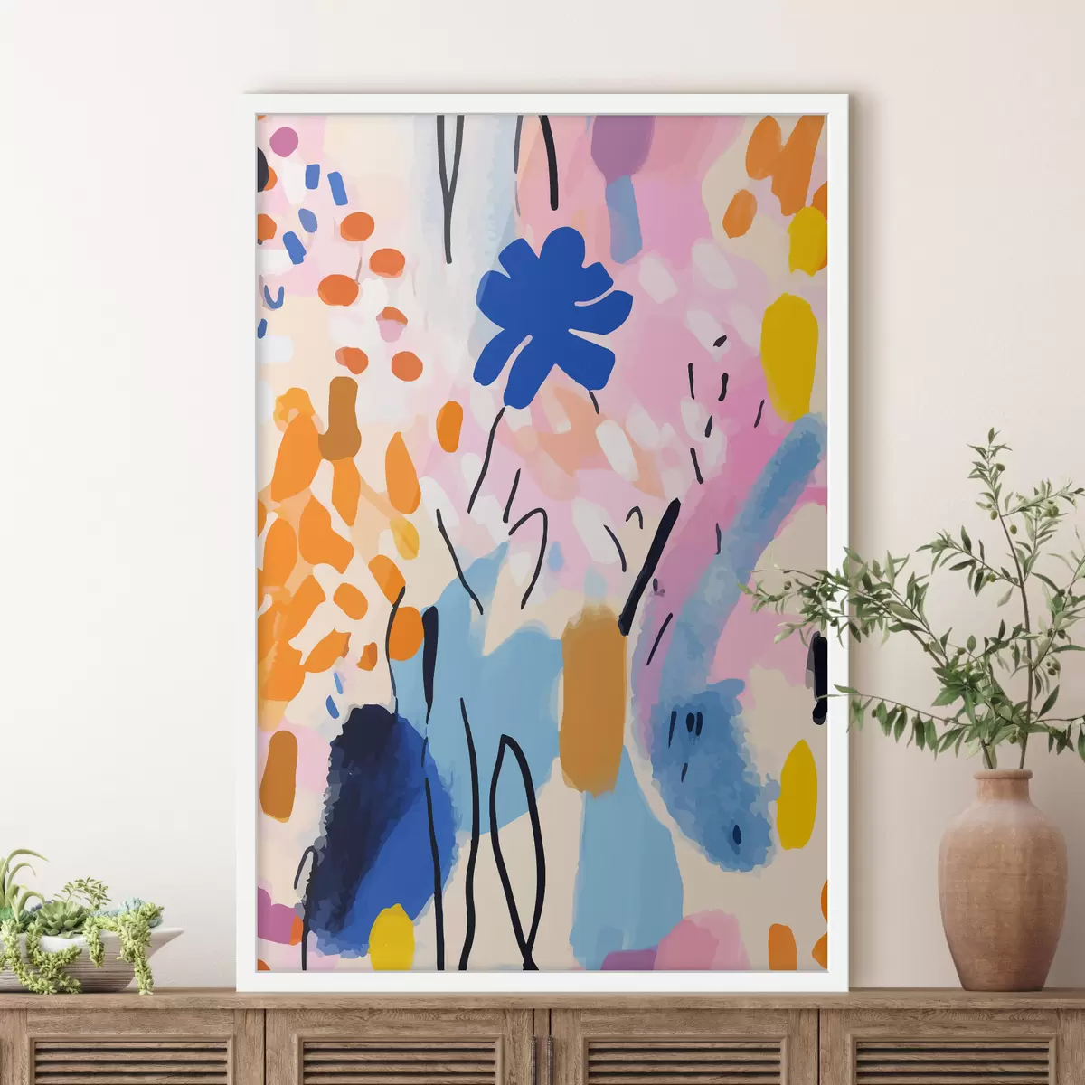 Poster Mehrfarbige Abstraktion Und f36596