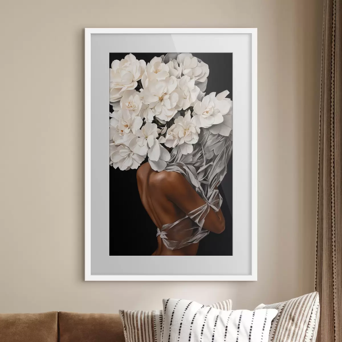 Poster Hinter den Blüten f37163