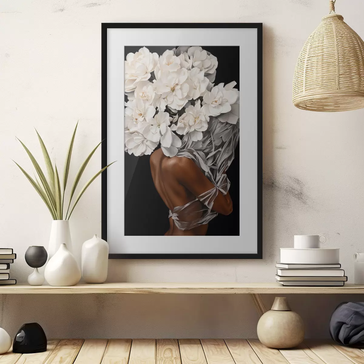 Poster Hinter den Blüten f37163