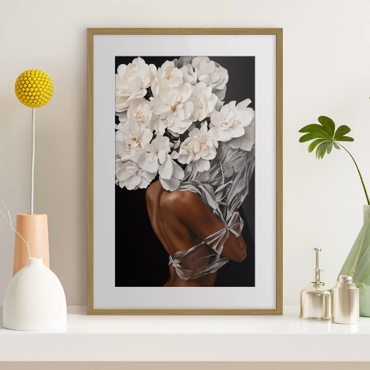 Poster Hinter den Blüten f37163