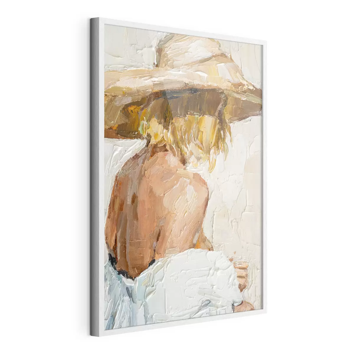 Poster Porträt einer Frau von hinten in Öl f37061