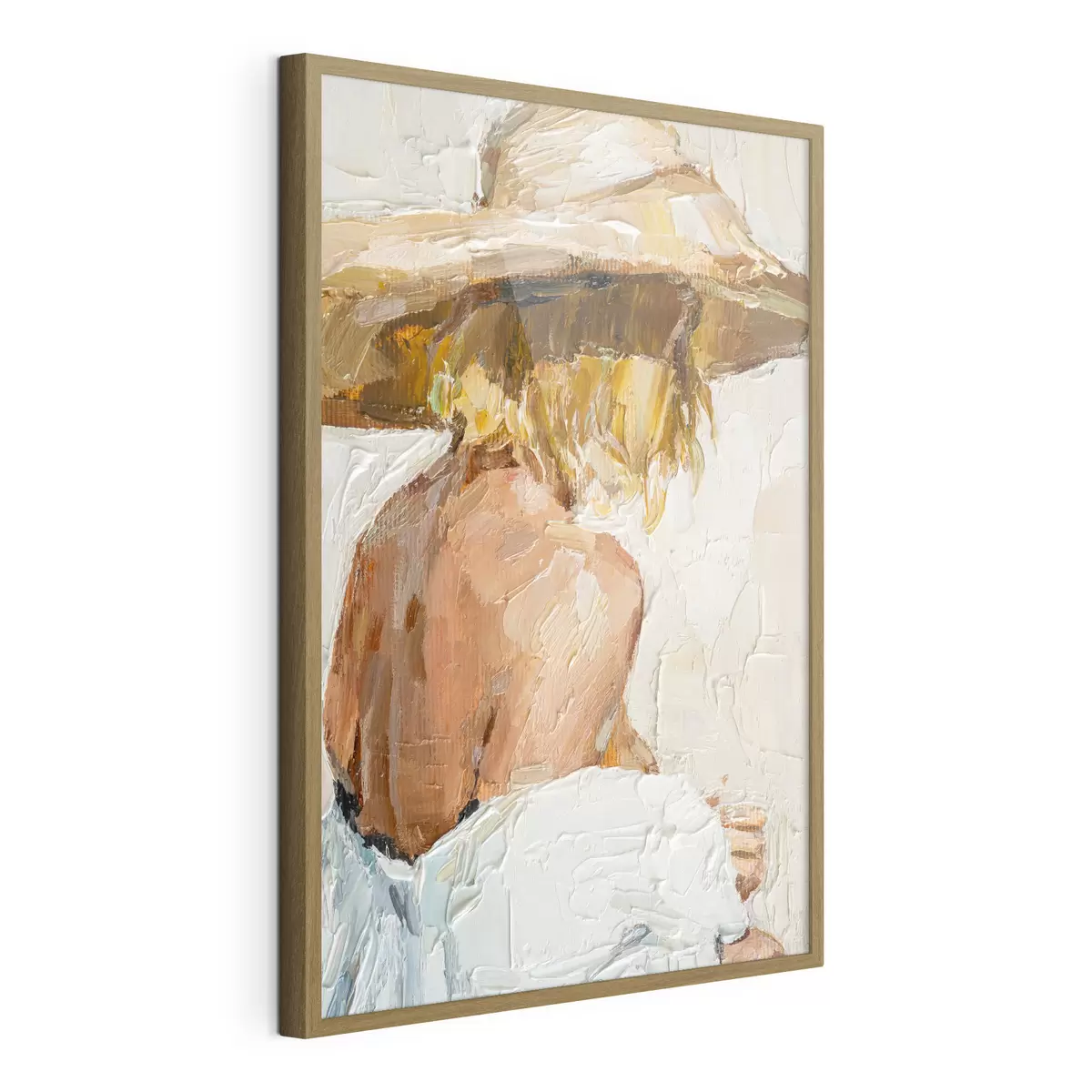 Poster Porträt einer Frau von hinten in Öl f37061