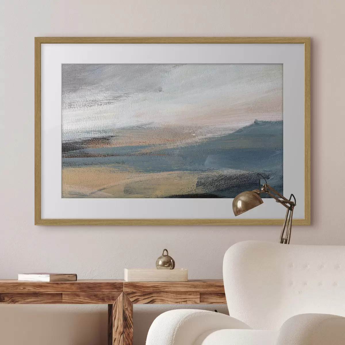 Poster Abstrakter Blick auf den Strand und das Meer f37064