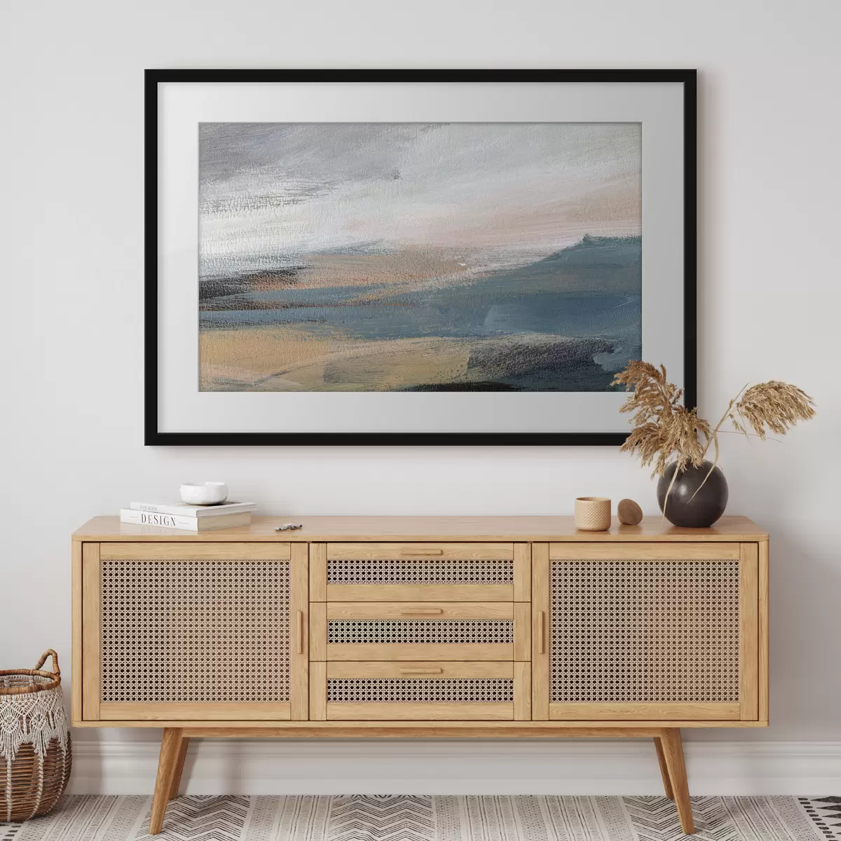 Poster Abstrakter Blick auf den Strand und das Meer f37064