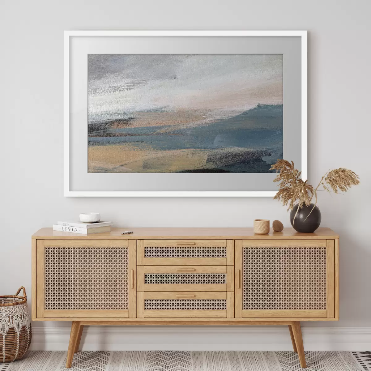 Poster Abstrakter Blick auf den Strand und das Meer f37064