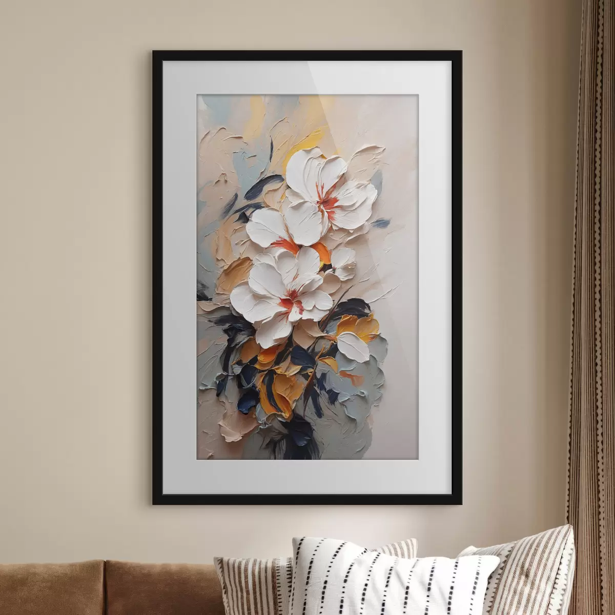 Poster Abstrakte Blumen in Öl f37330