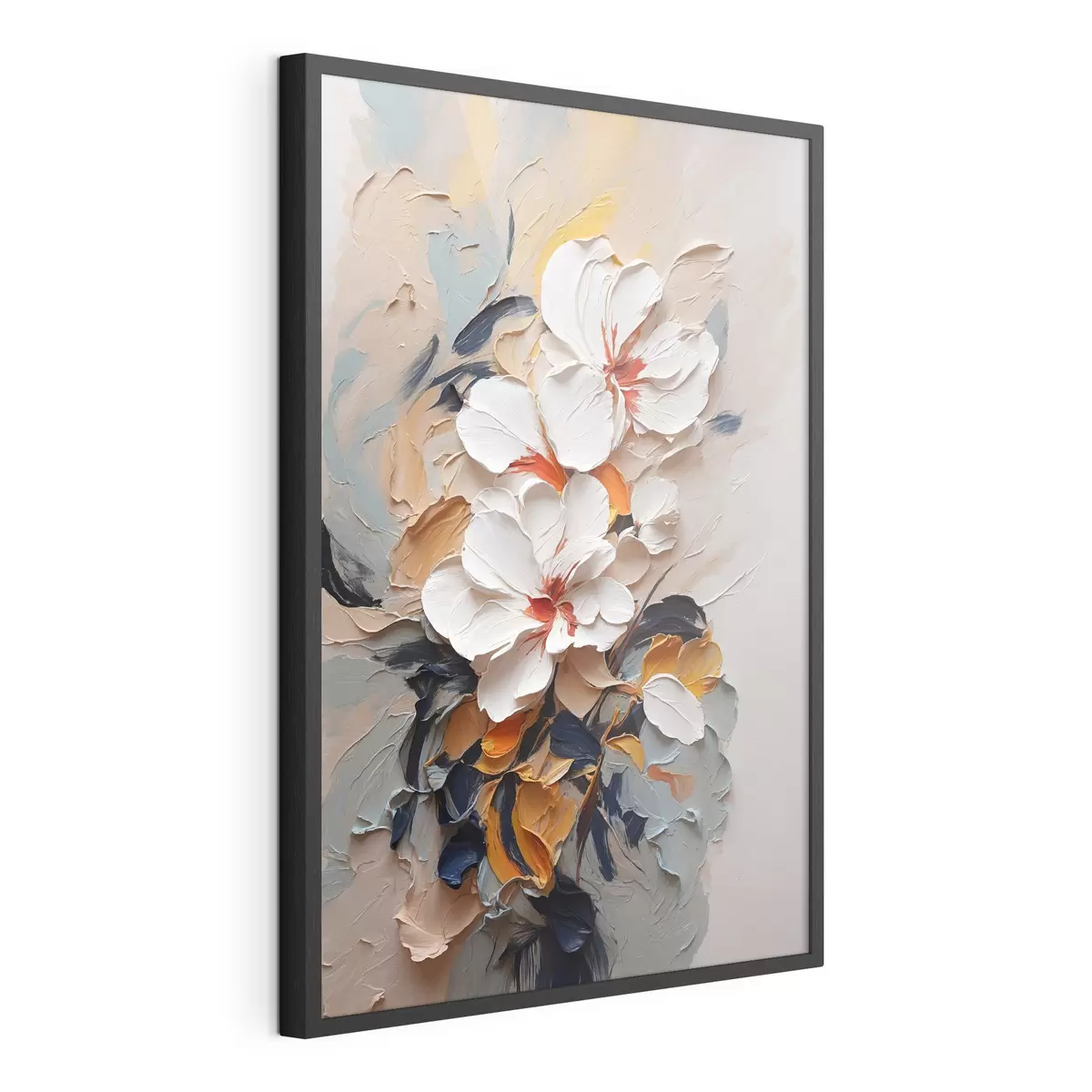 Poster Abstrakte Blumen in Öl f37330