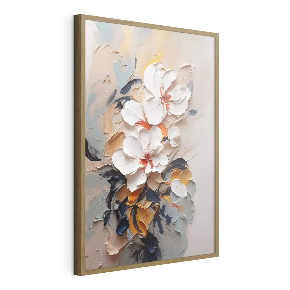 Poster Abstrakte Blumen in Öl f37330