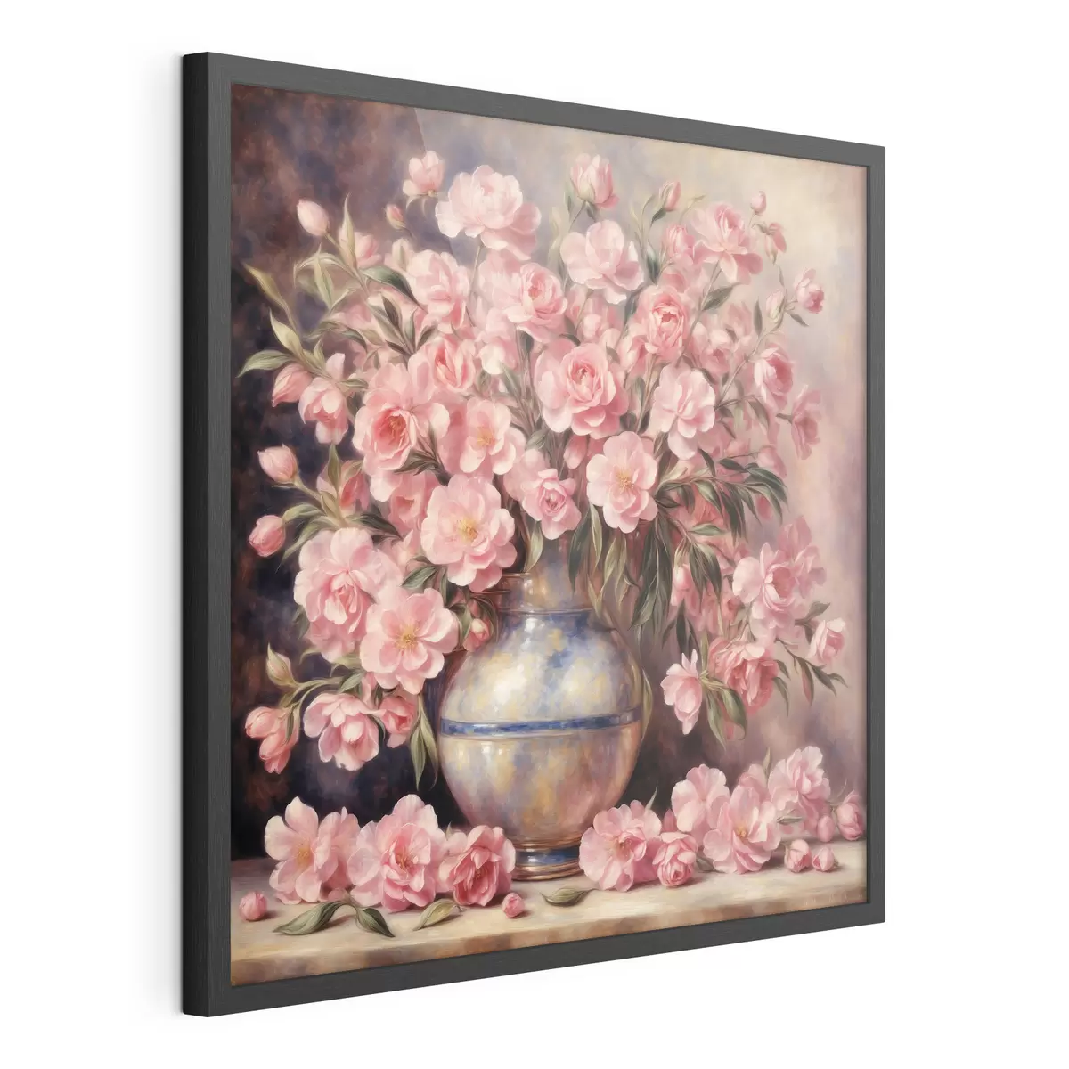 Poster Rosa Blumenstrauß im Stil von Auguste Renoir f37438