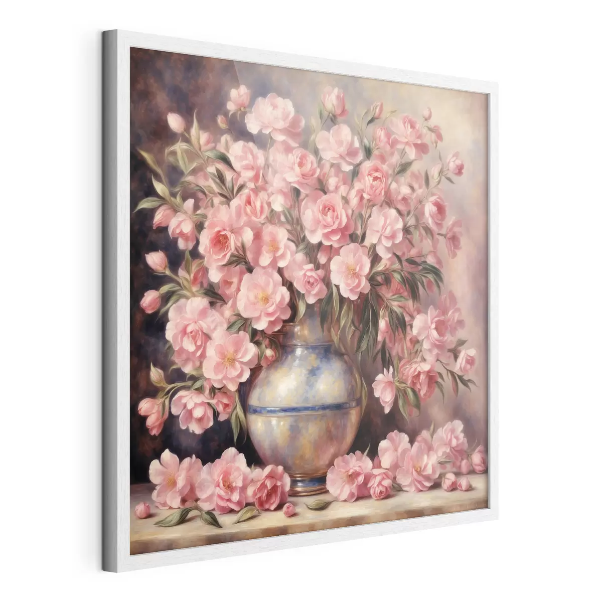 Poster Rosa Blumenstrauß im Stil von Auguste Renoir f37438