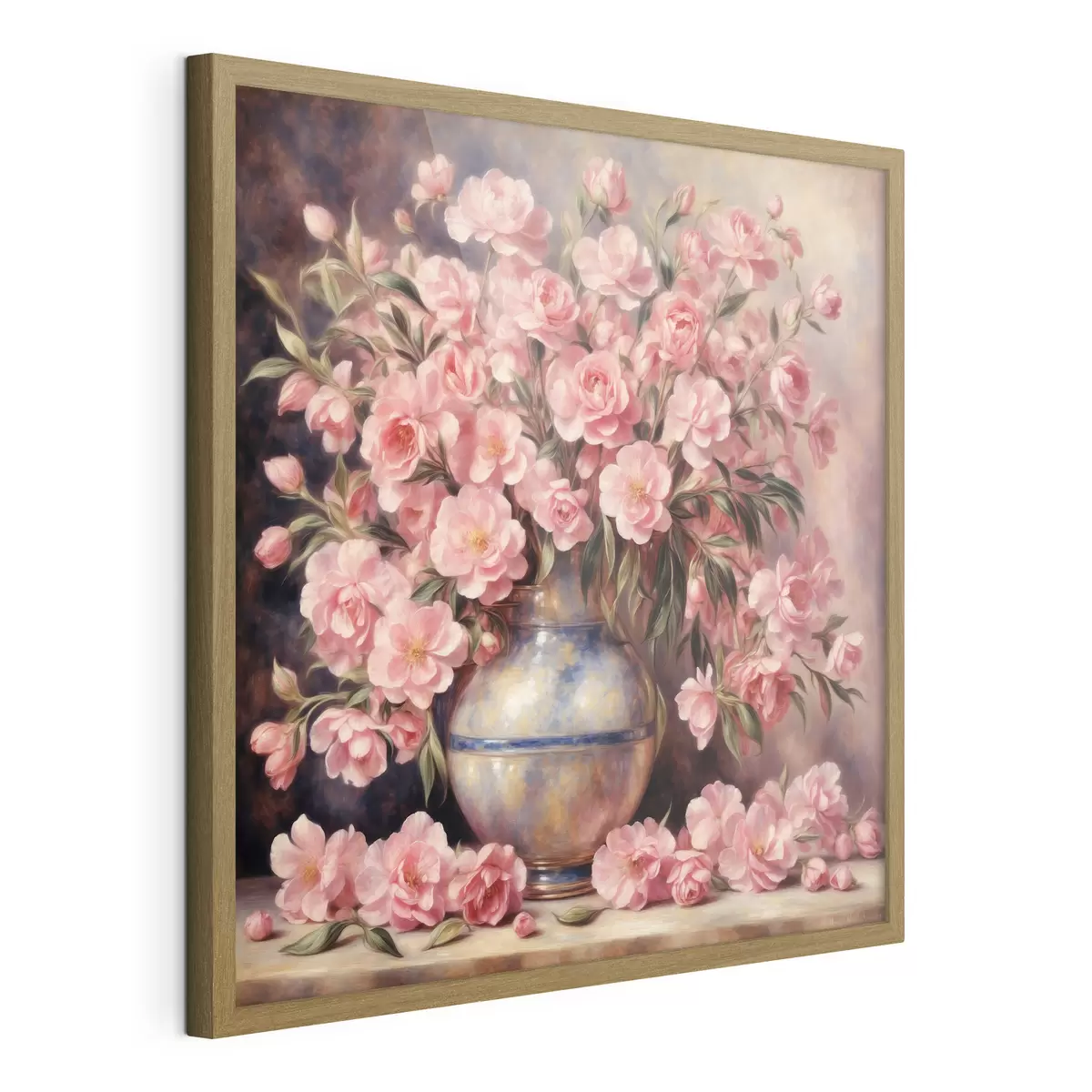 Poster Rosa Blumenstrauß im Stil von Auguste Renoir f37438
