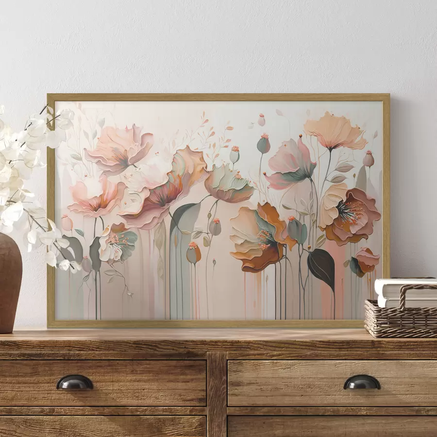 Fototapete Aquarellierte Blumen f37538